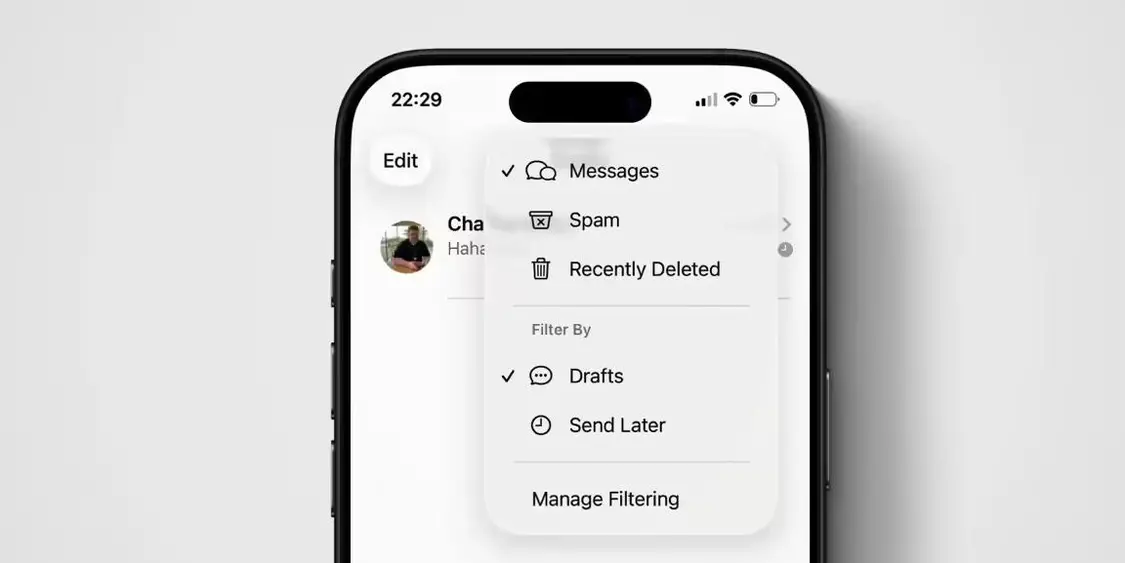 蘋果iOS 26信息應用首增“草稿”文件夾,iPhone用戶可快速找回未發消息