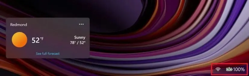 Lock Screen new battery icon